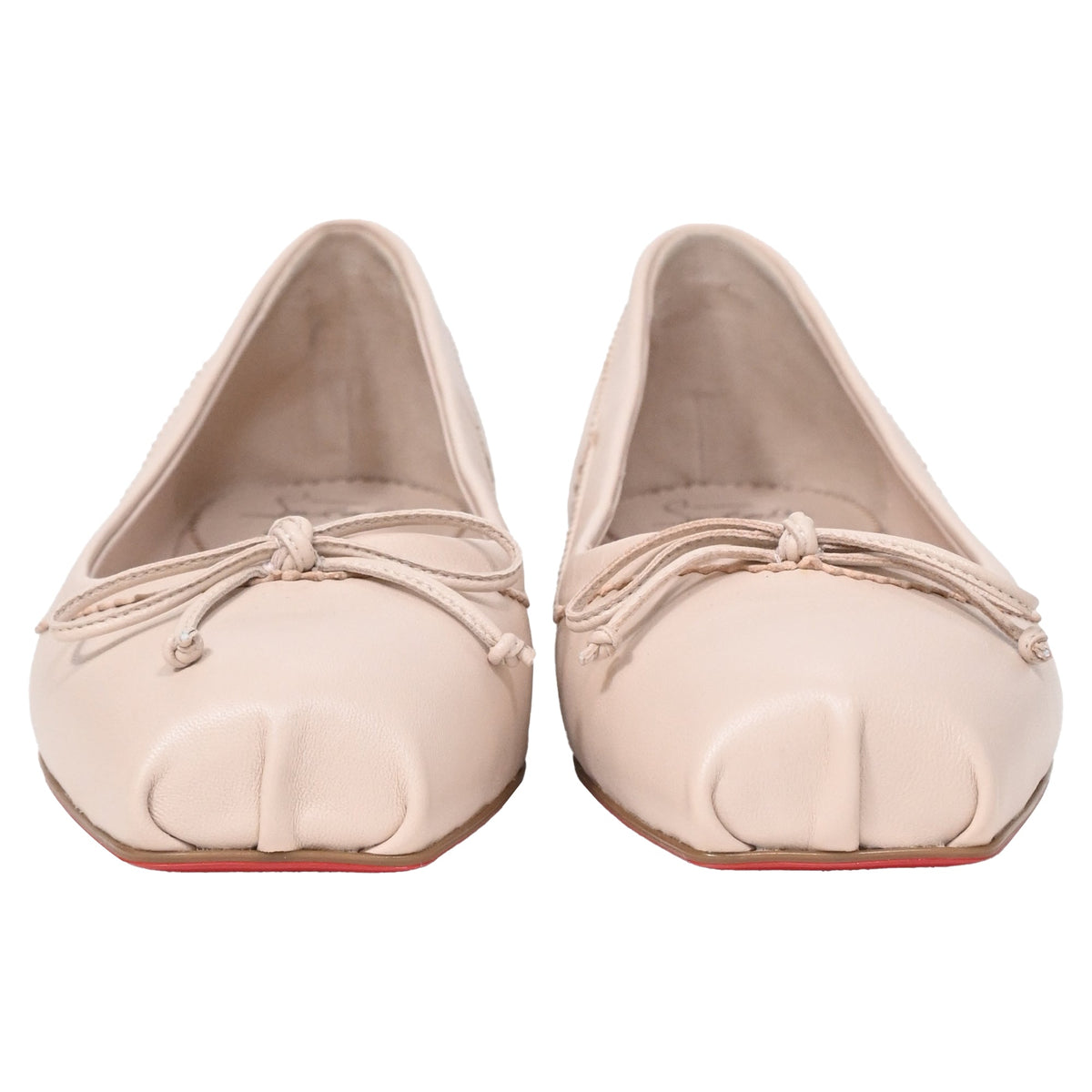 Christian Louboutin Mamadrague Ballet Flats in Beige Leather