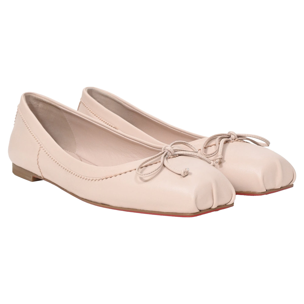 Christian Louboutin Mamadrague Ballet Flats in Beige Leather