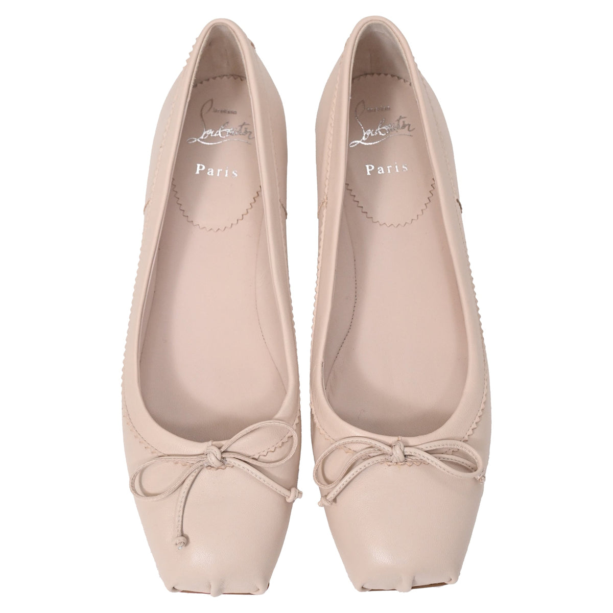 Christian Louboutin Mamadrague Ballet Flats in Beige Leather