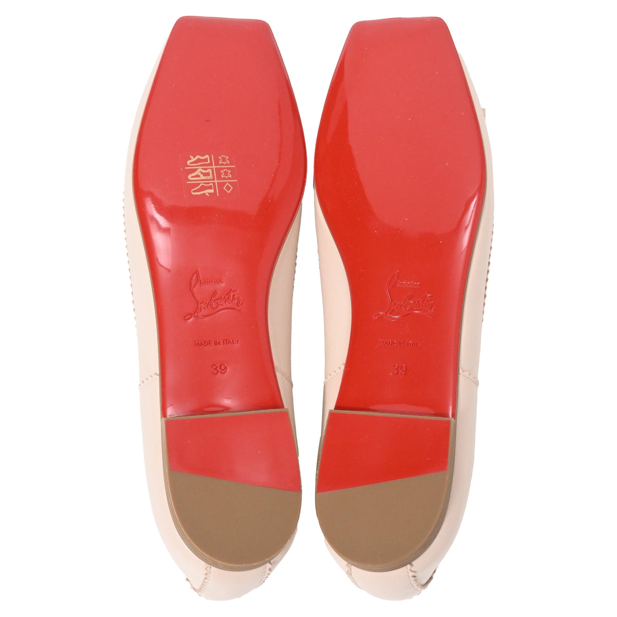 Christian Louboutin Mamadrague Ballet Flats in Beige Leather