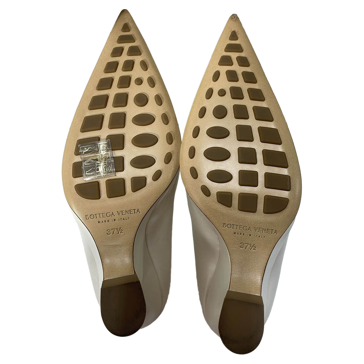Bottega Veneta Punta Wedge Pumps in White Leather
