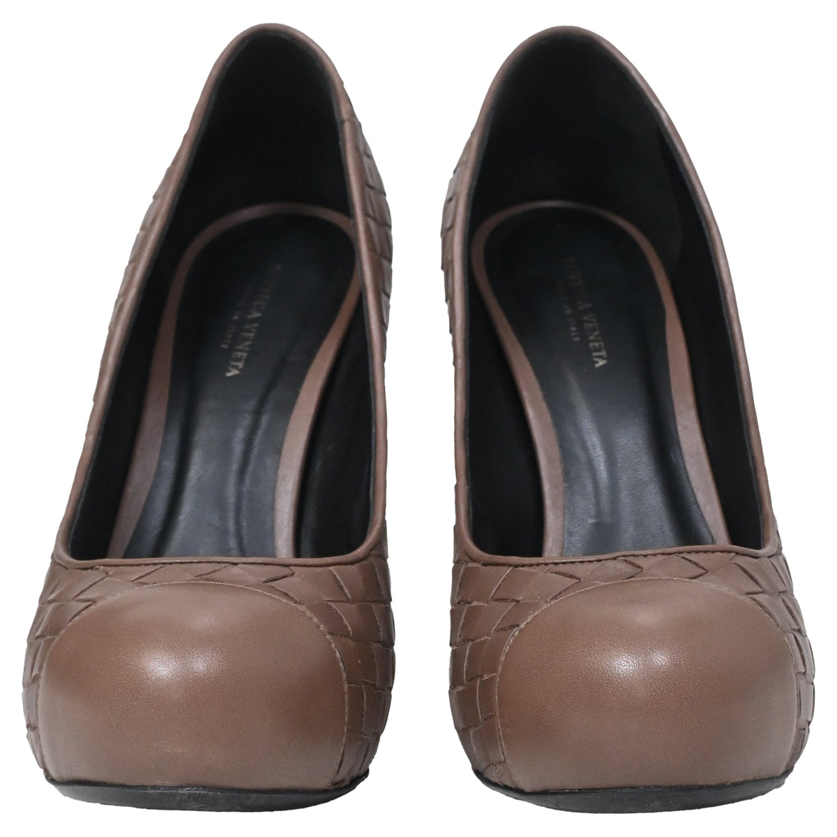 Bottega Veneta Weave Pumps in Brown Intrecciato Leather