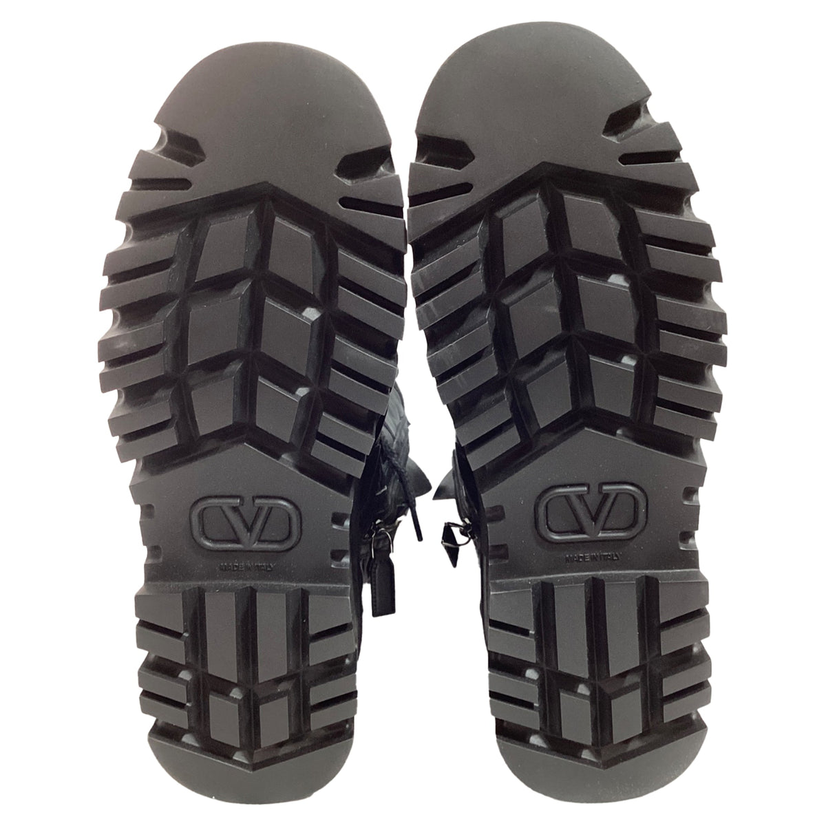 Valentino Garavani Atelier 03 Rose Edition Combat Boots in Black Leather
