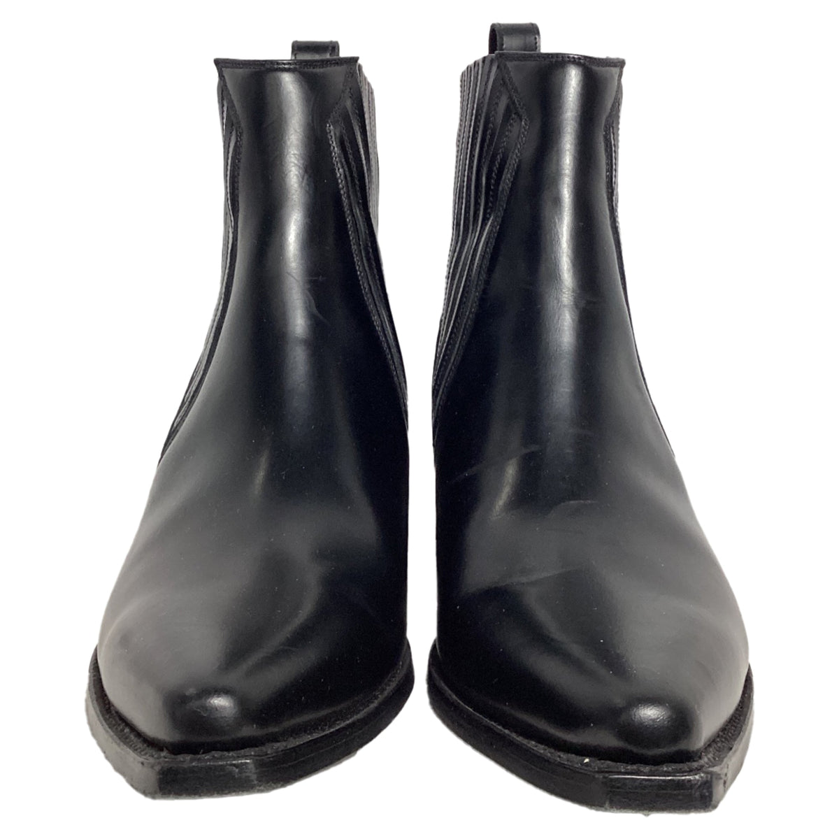 Valentino Garavani Ranch Ankle Cowboy Boots in Black Calf Leather