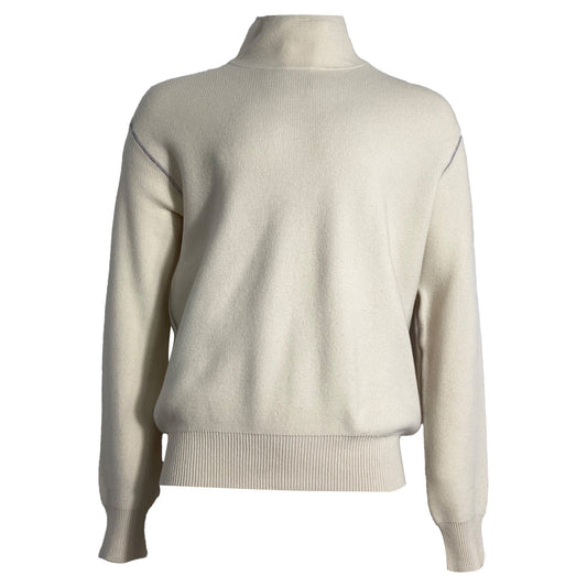 Bottega Veneta Turtleneck Sweater in Cream Wool