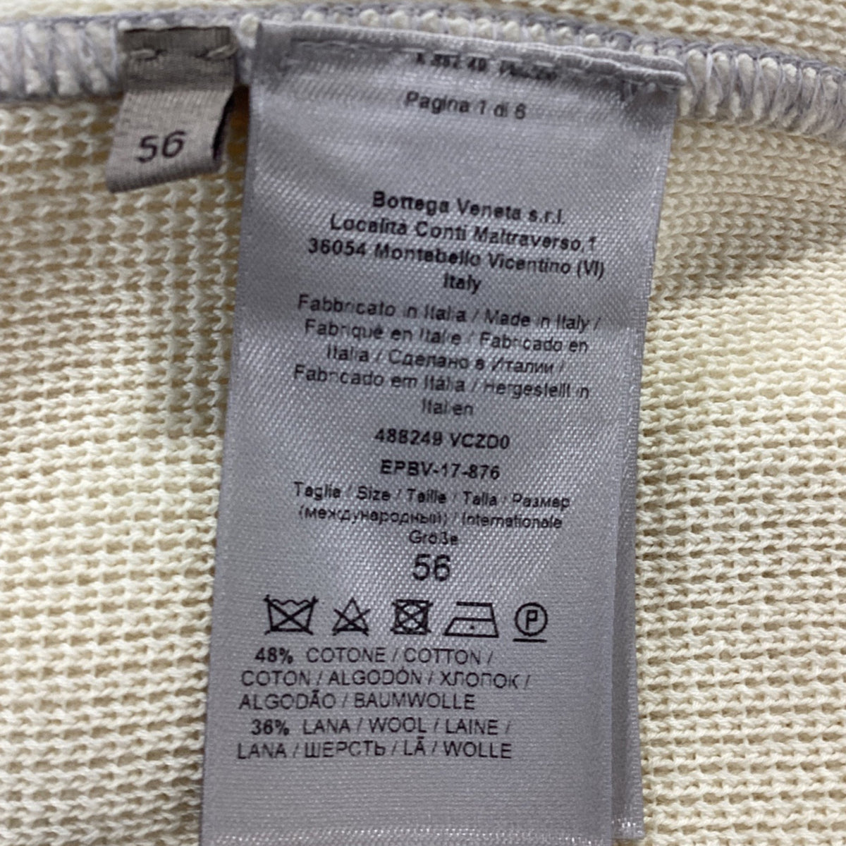 Bottega Veneta Turtleneck Sweater in Cream Wool