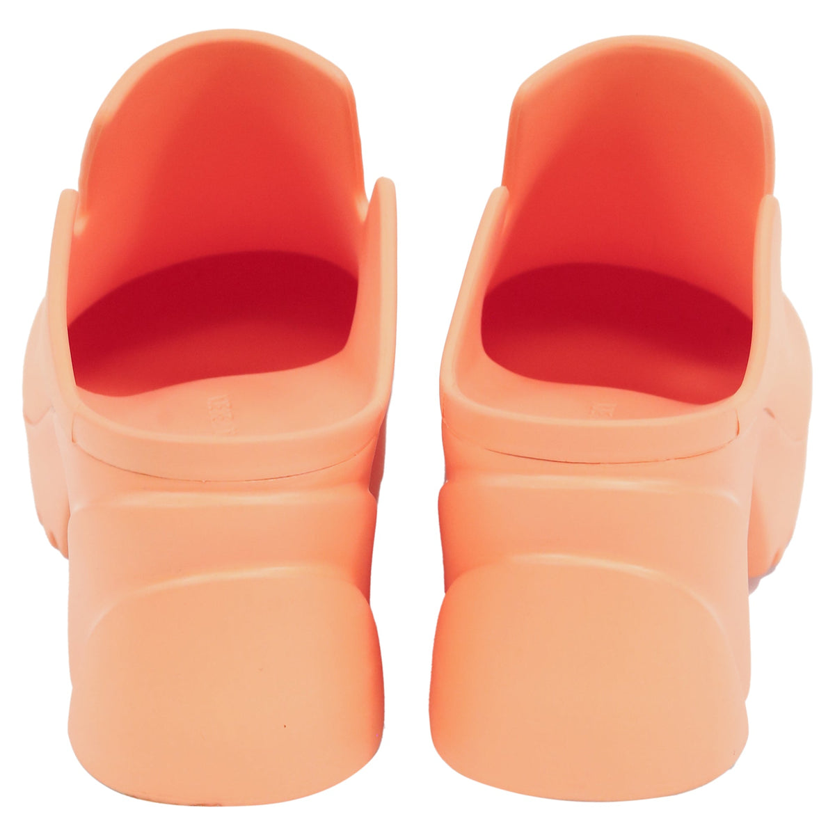 Bottega Veneta Flash Mules in Orange Rubber