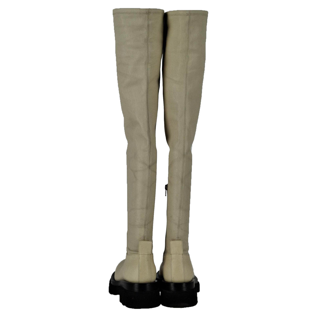 Bottega Veneta The Lug Over-The-Knee Boots in Ivory Leather