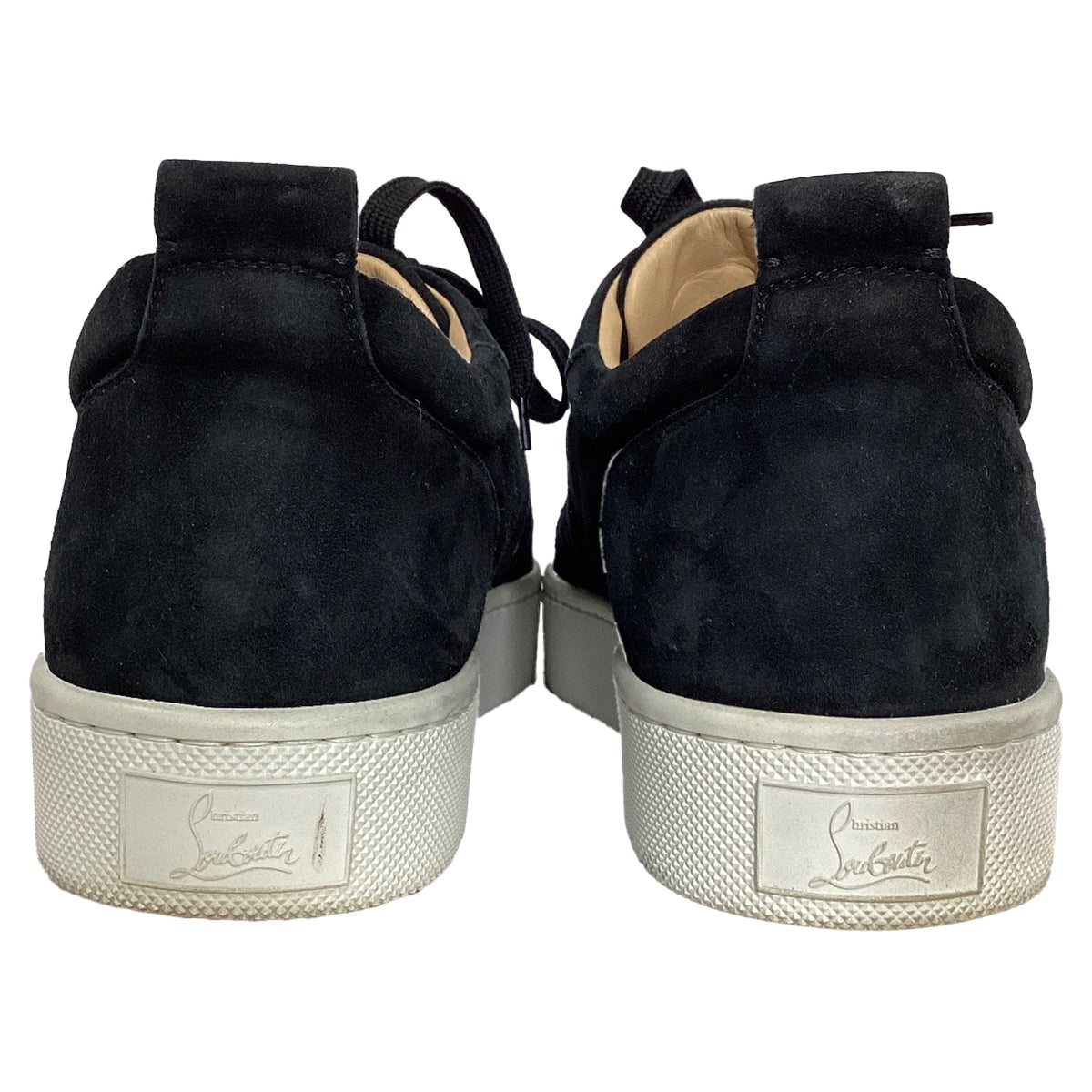 Christian Louboutin Happyrui Spiked Sneakers in Black Suede