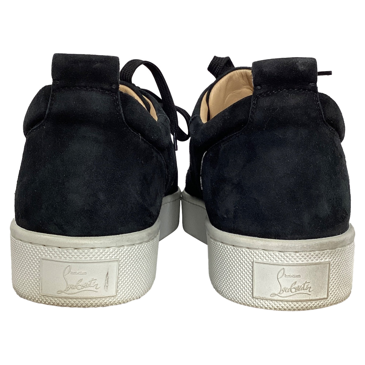 Christian Louboutin Happyrui Spiked Sneakers in Black Suede