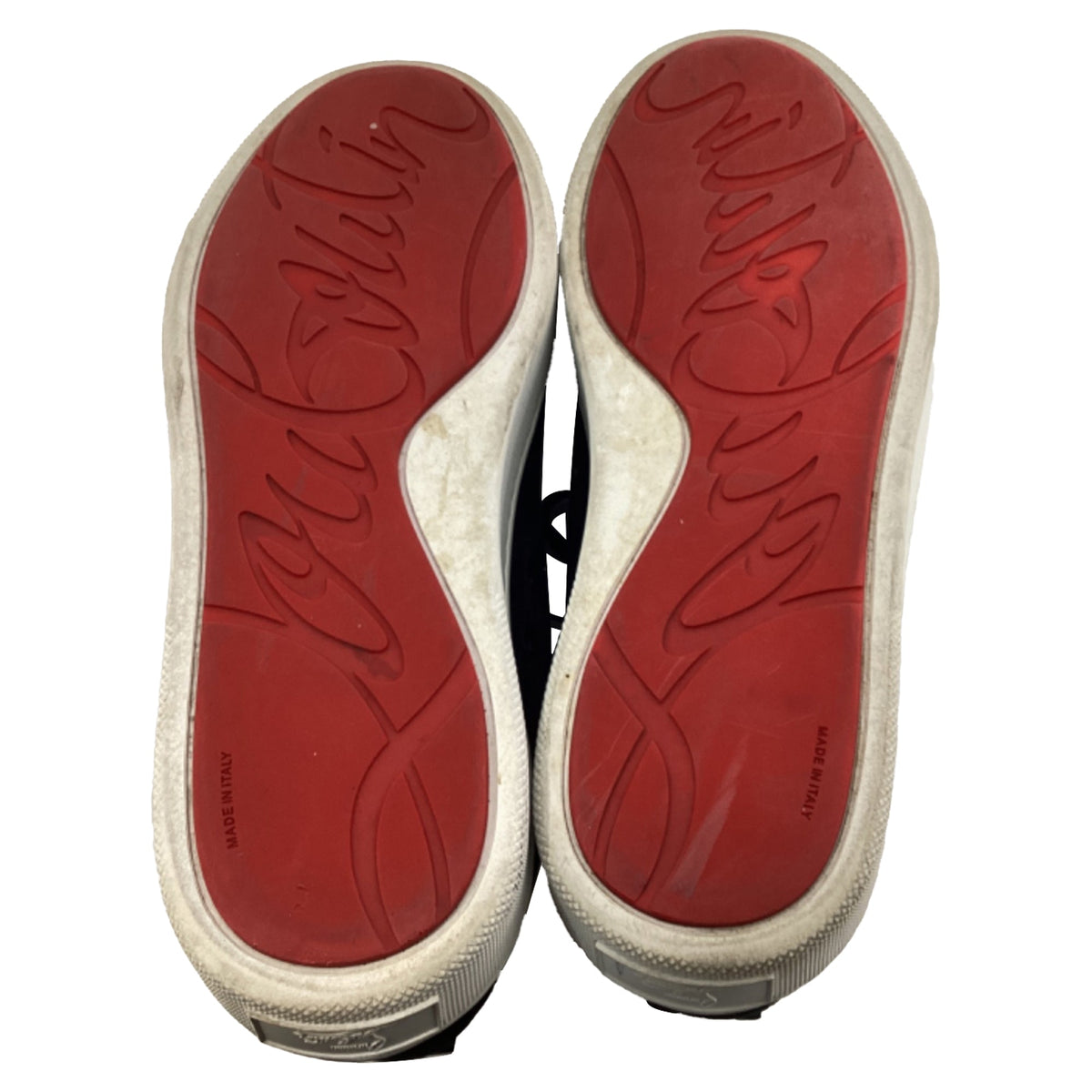 Christian Louboutin Happyrui Spiked Sneakers in Black Suede