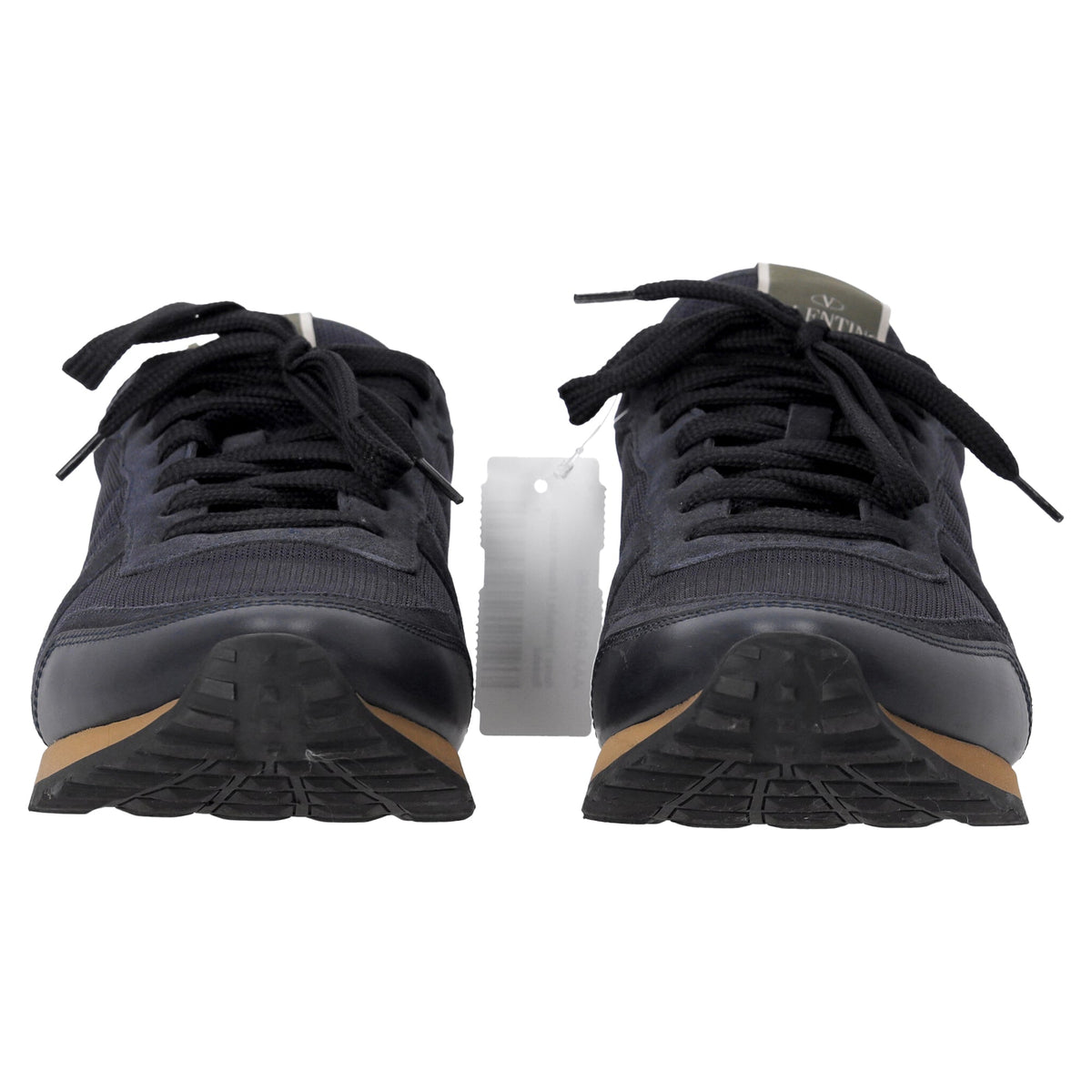 Valentino Garavani Rockrunner Sneakers in Navy Blue Mixed Media