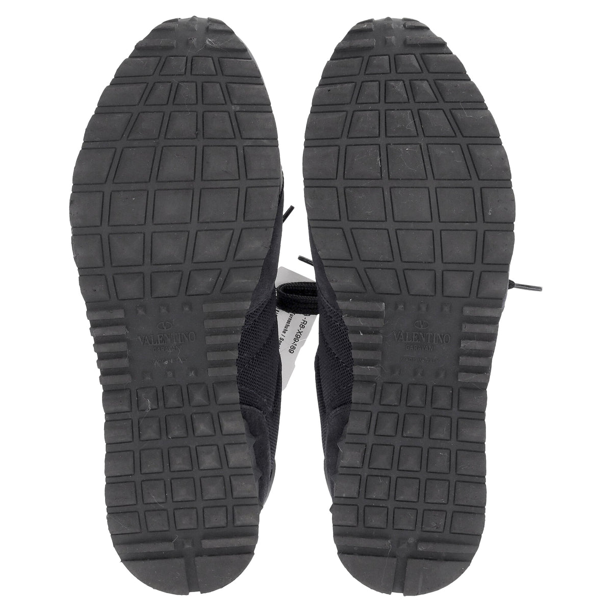 Valentino Garavani Rockrunner Sneakers in Navy Blue Mixed Media