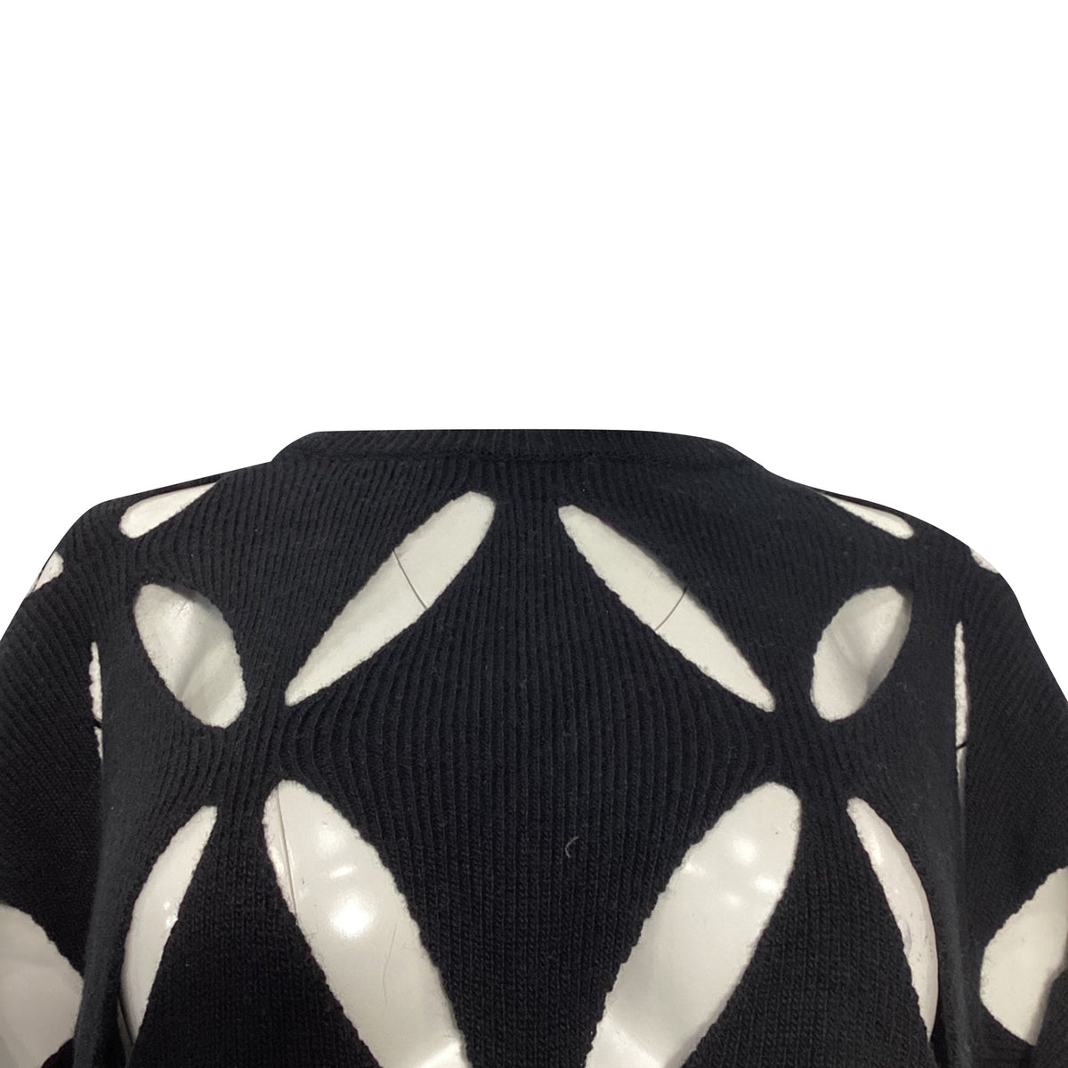 Valentino Cut-Out Sweater in Black Virgin Wool