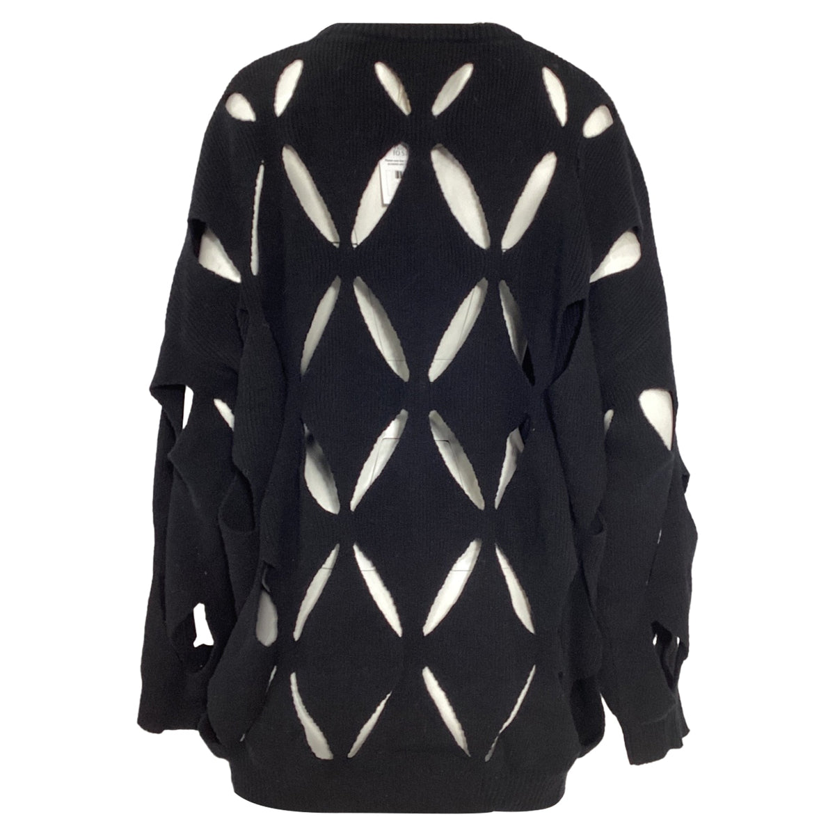Valentino Cut-Out Sweater in Black Virgin Wool