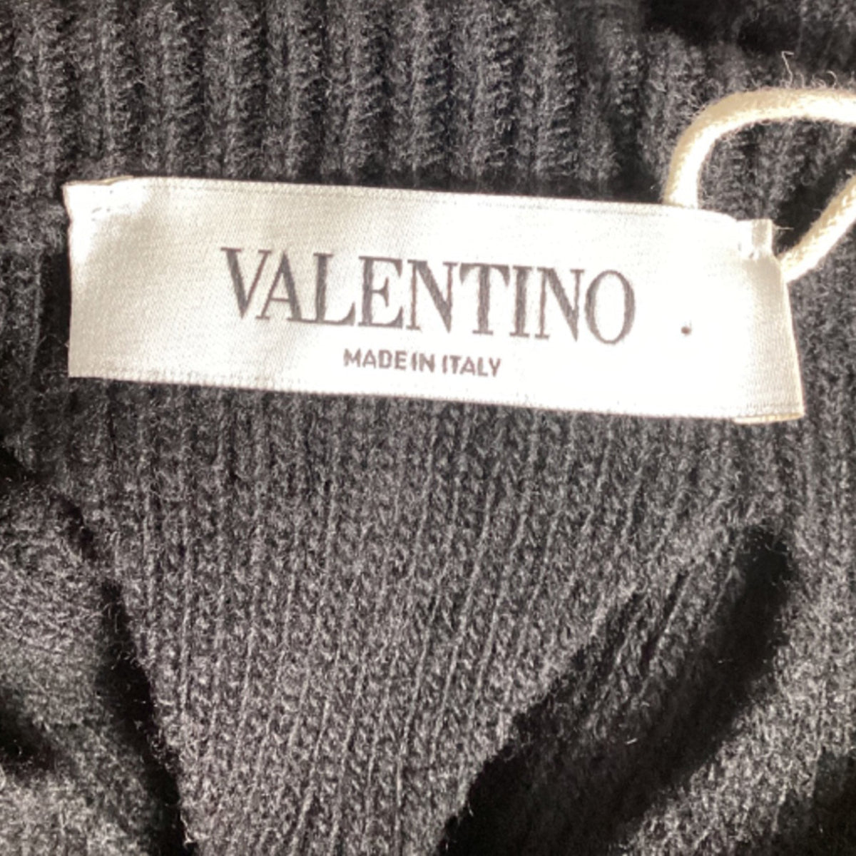 Valentino Cut-Out Sweater in Black Virgin Wool