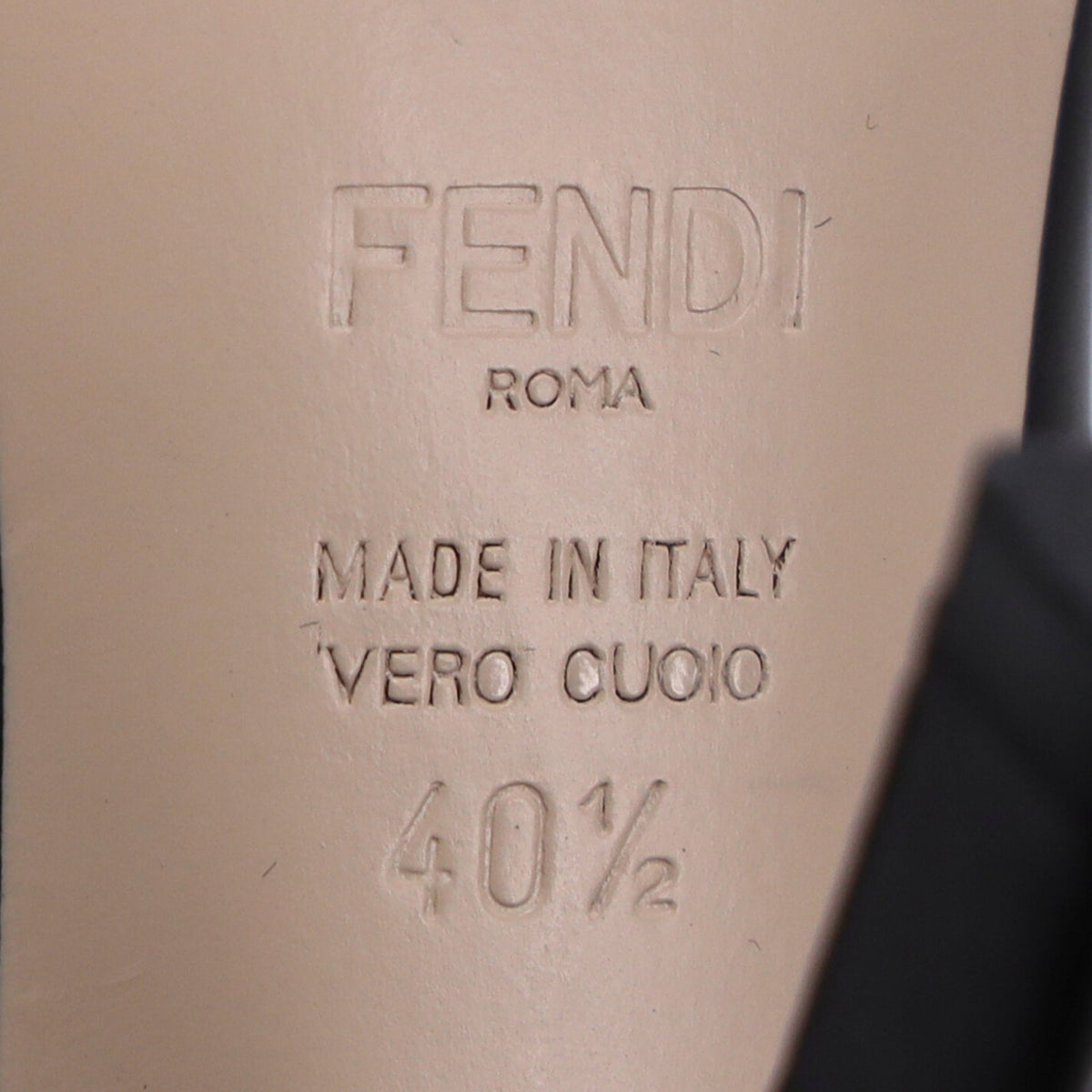 Fendi Pointed Pumps in Black and Nude Leather