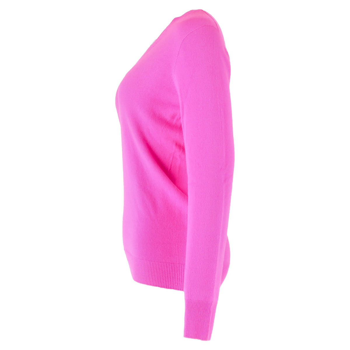 Bottega Veneta Knitted V-Neck Sweater in Pink Wool