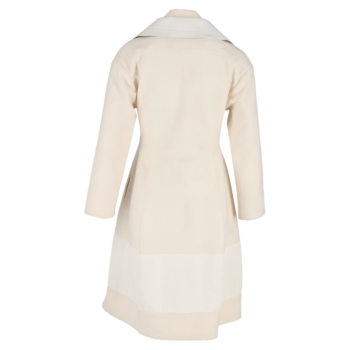 Fendi Double-Breasted Coat in Cream Wool