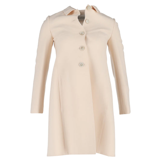 Valentino Garavani Coat in Cream Wool