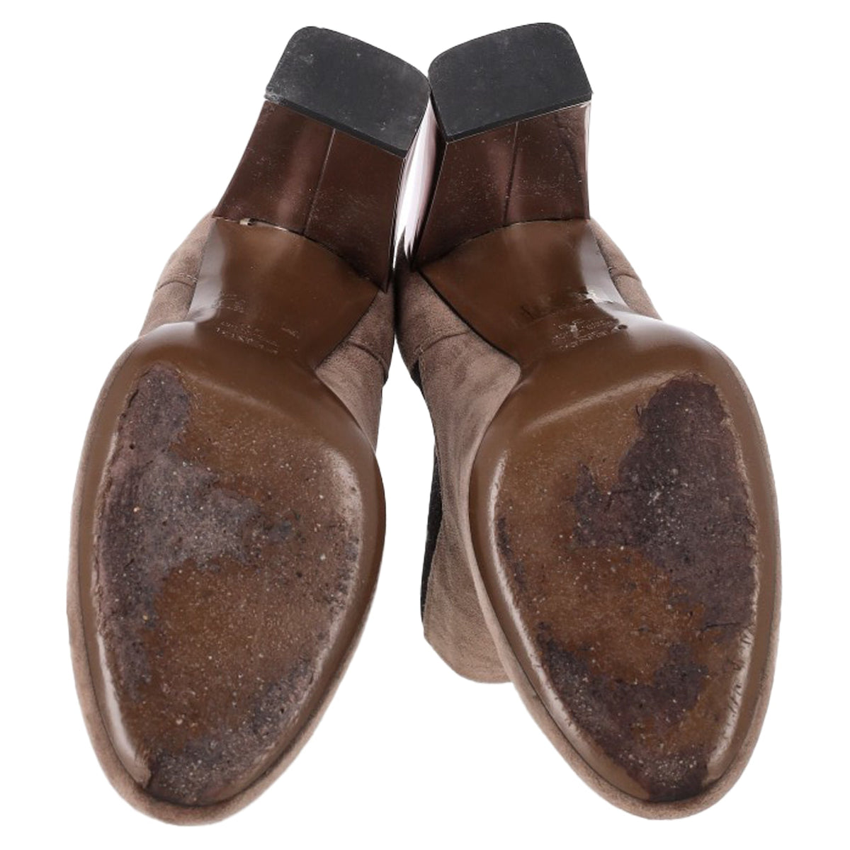 Fendi High-Heeled Chelsea Boots in Brown Suede