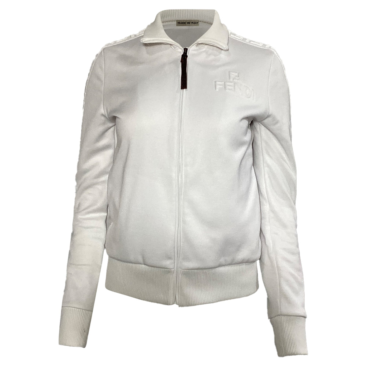 Fendi Track Jacket in White Cotton