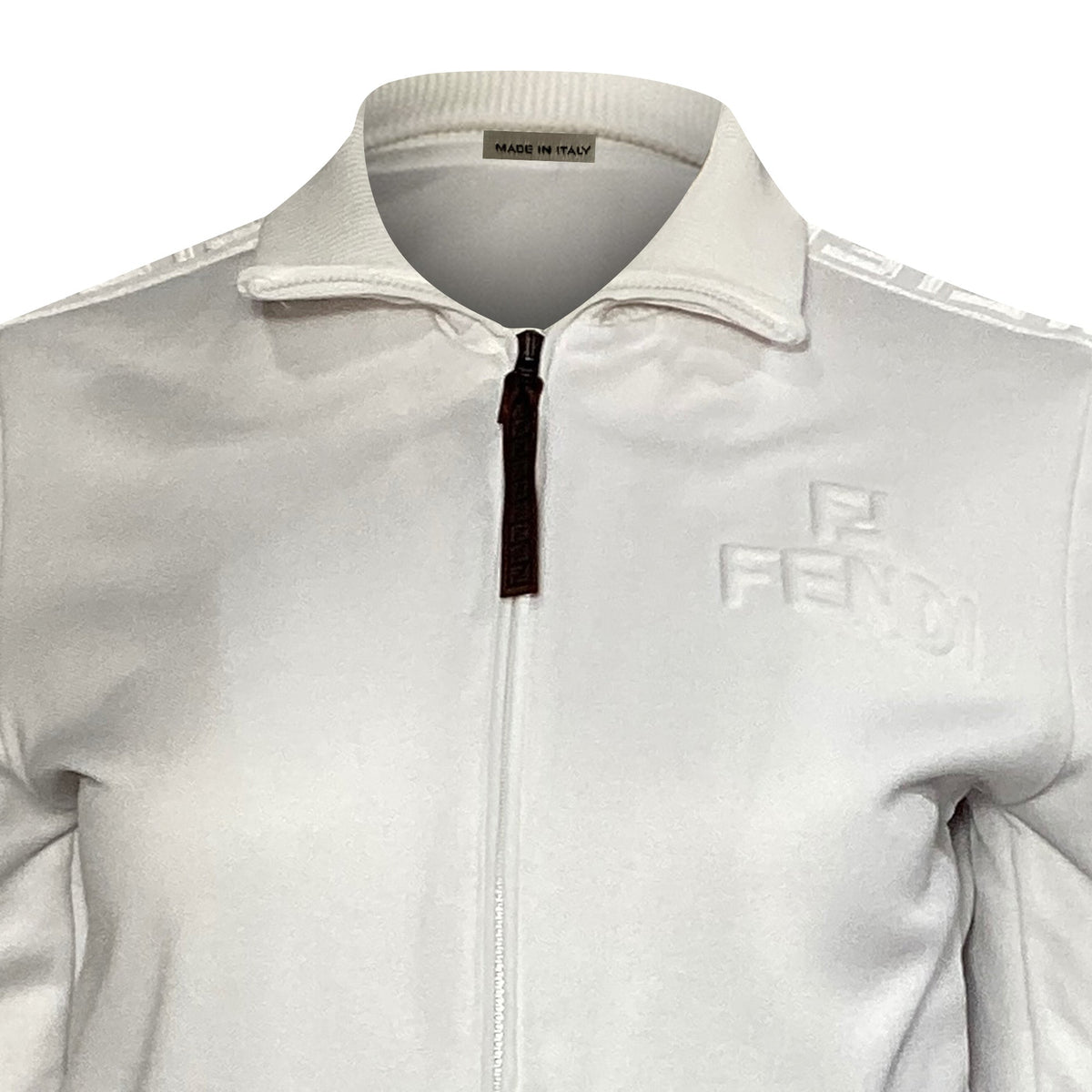 Fendi Track Jacket in White Cotton