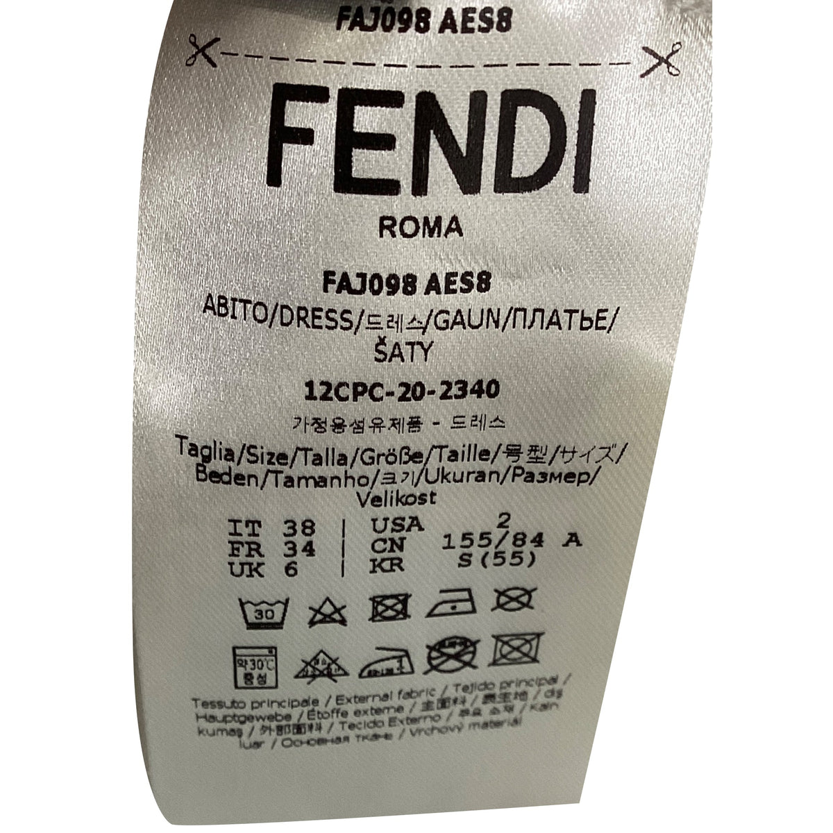 Fendi Track Jacket in White Cotton