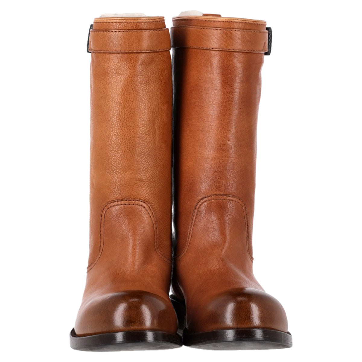 Bottega Veneta Biker Boots in Brown Leather