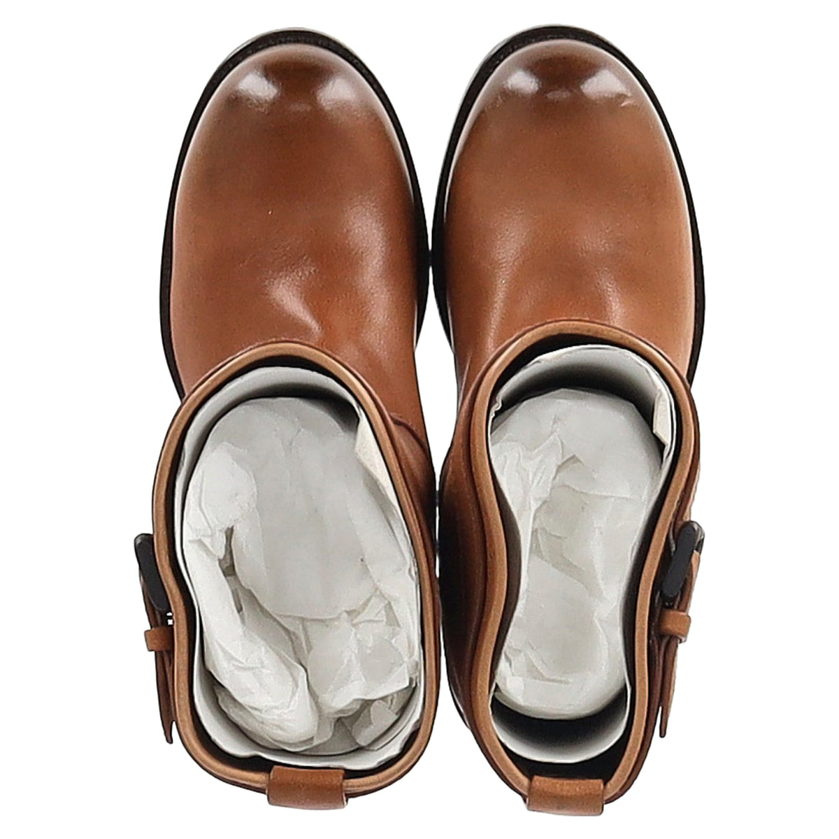 Bottega Veneta Biker Boots in Brown Leather