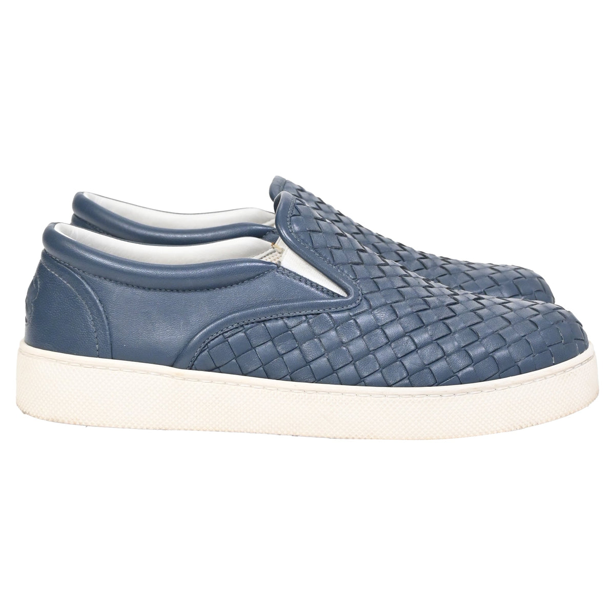 Bottega Veneta Dodger Slip-On Sneakers in Blue Leather