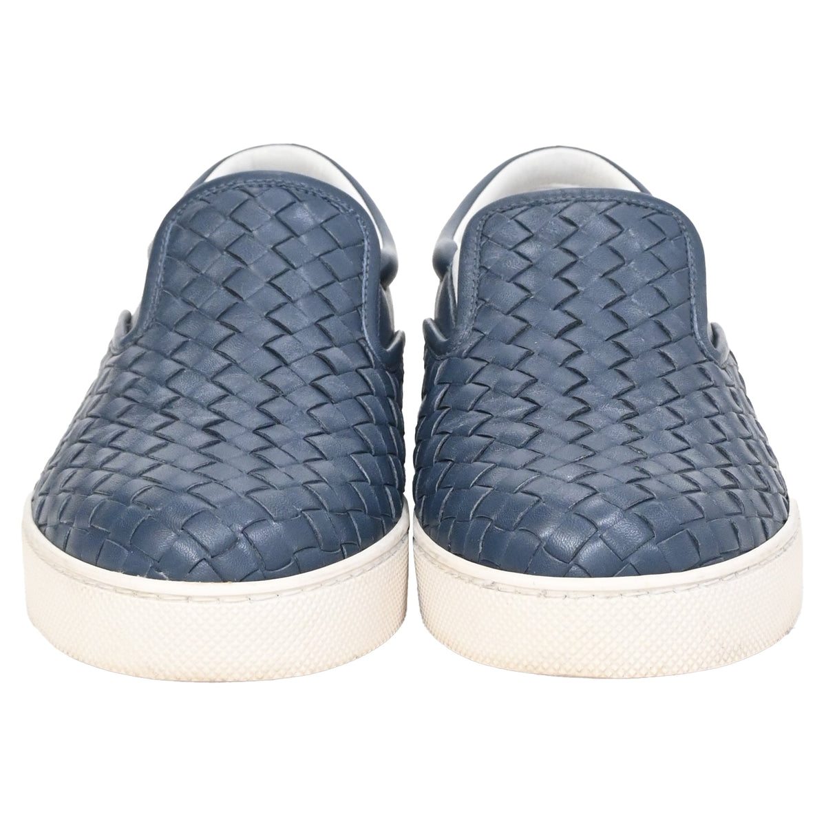 Bottega Veneta Dodger Slip-On Sneakers in Blue Leather