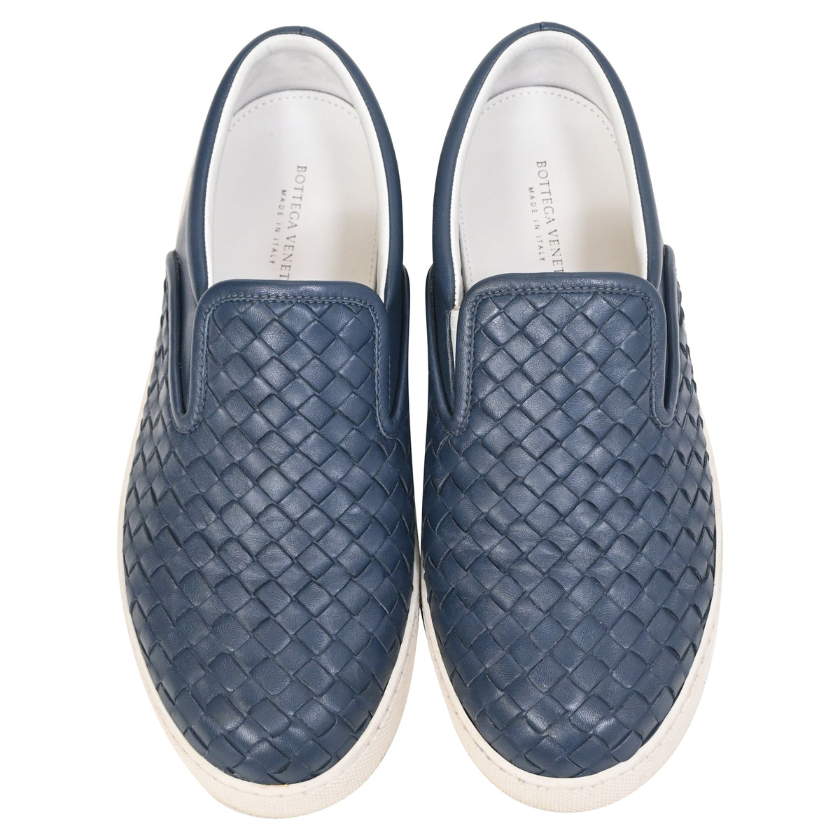 Bottega Veneta Dodger Slip-On Sneakers in Blue Leather