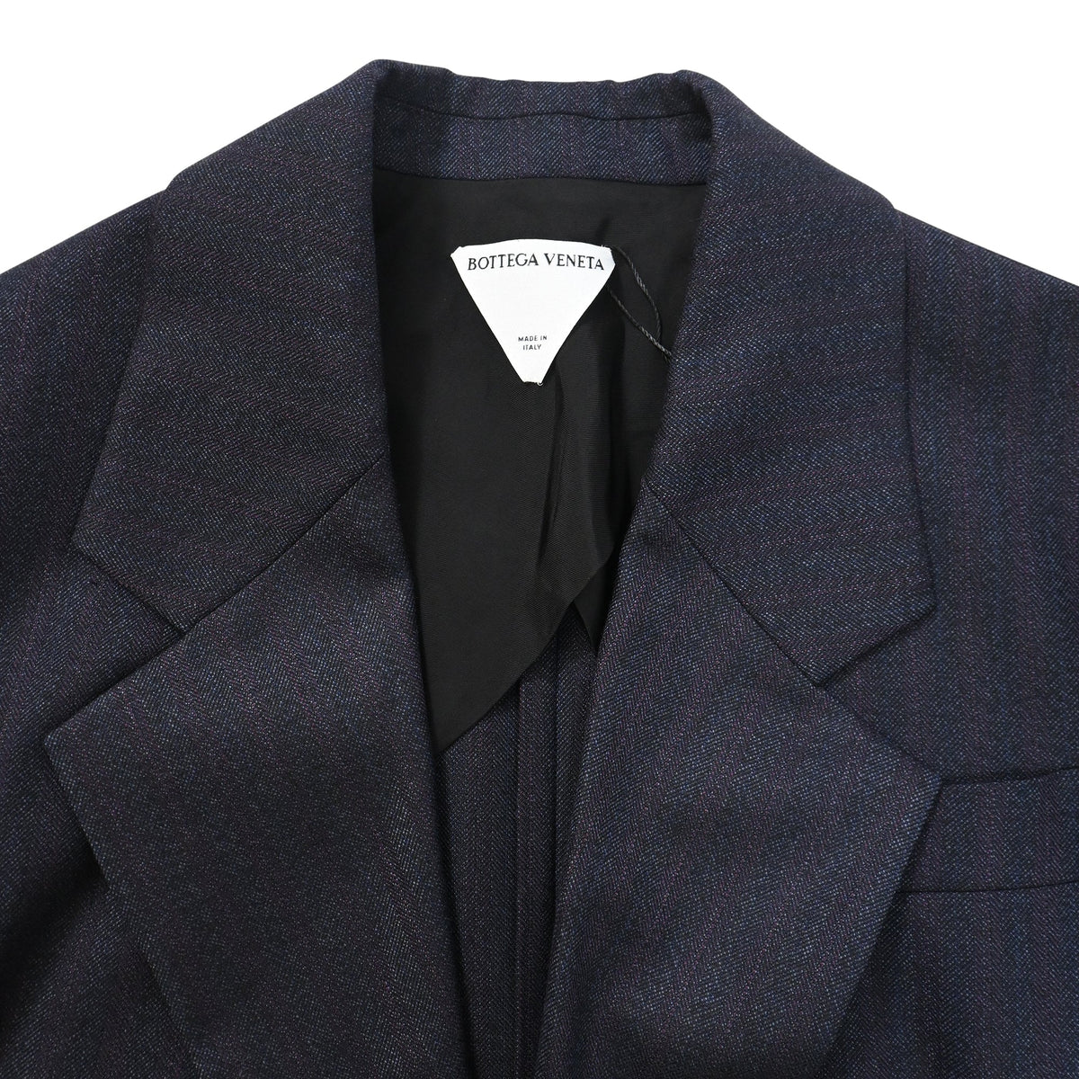 Bottega Veneta Double-Breasted Blazer in Navy Blue Wool