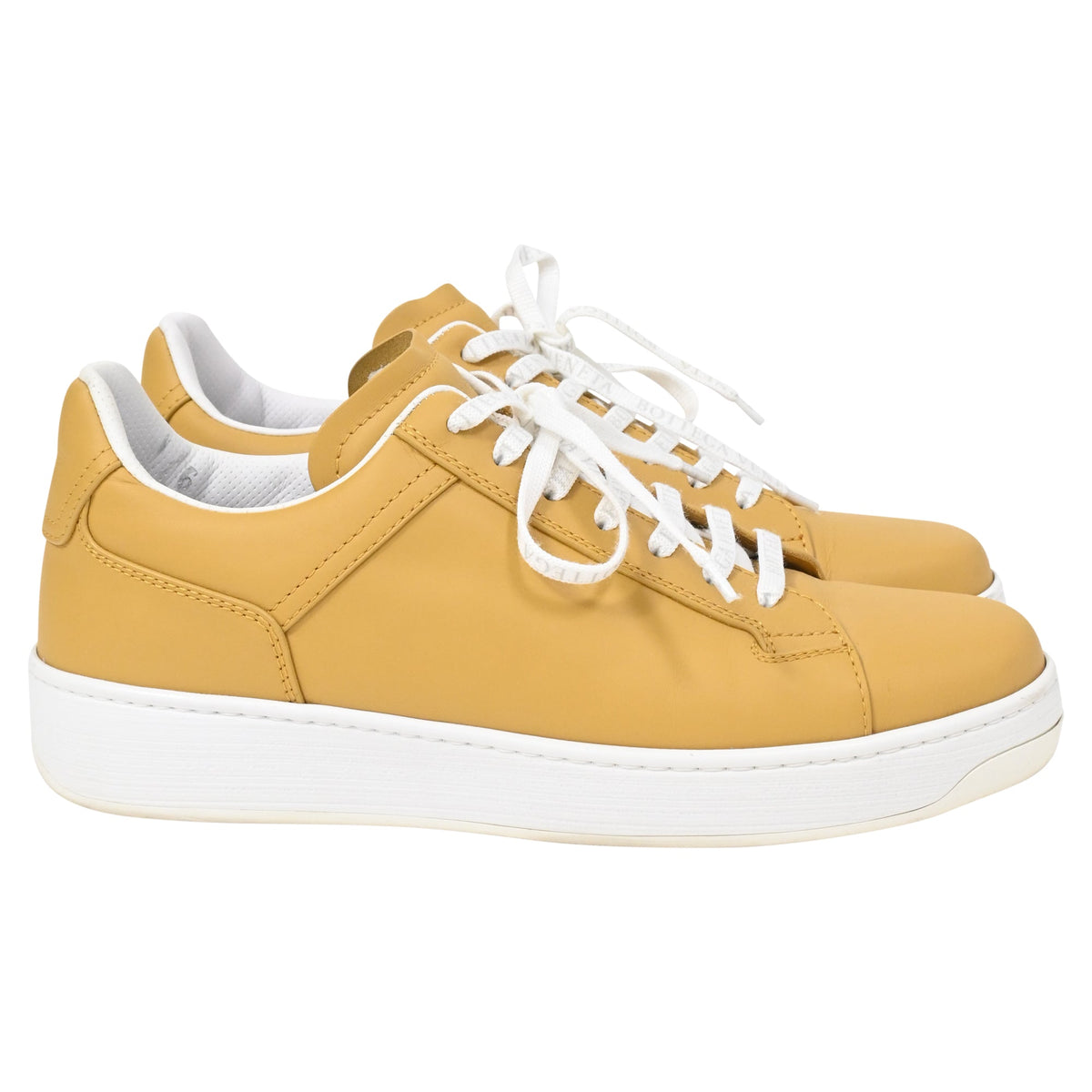 Bottega Veneta Low-Top Sneakers in Yellow Leather