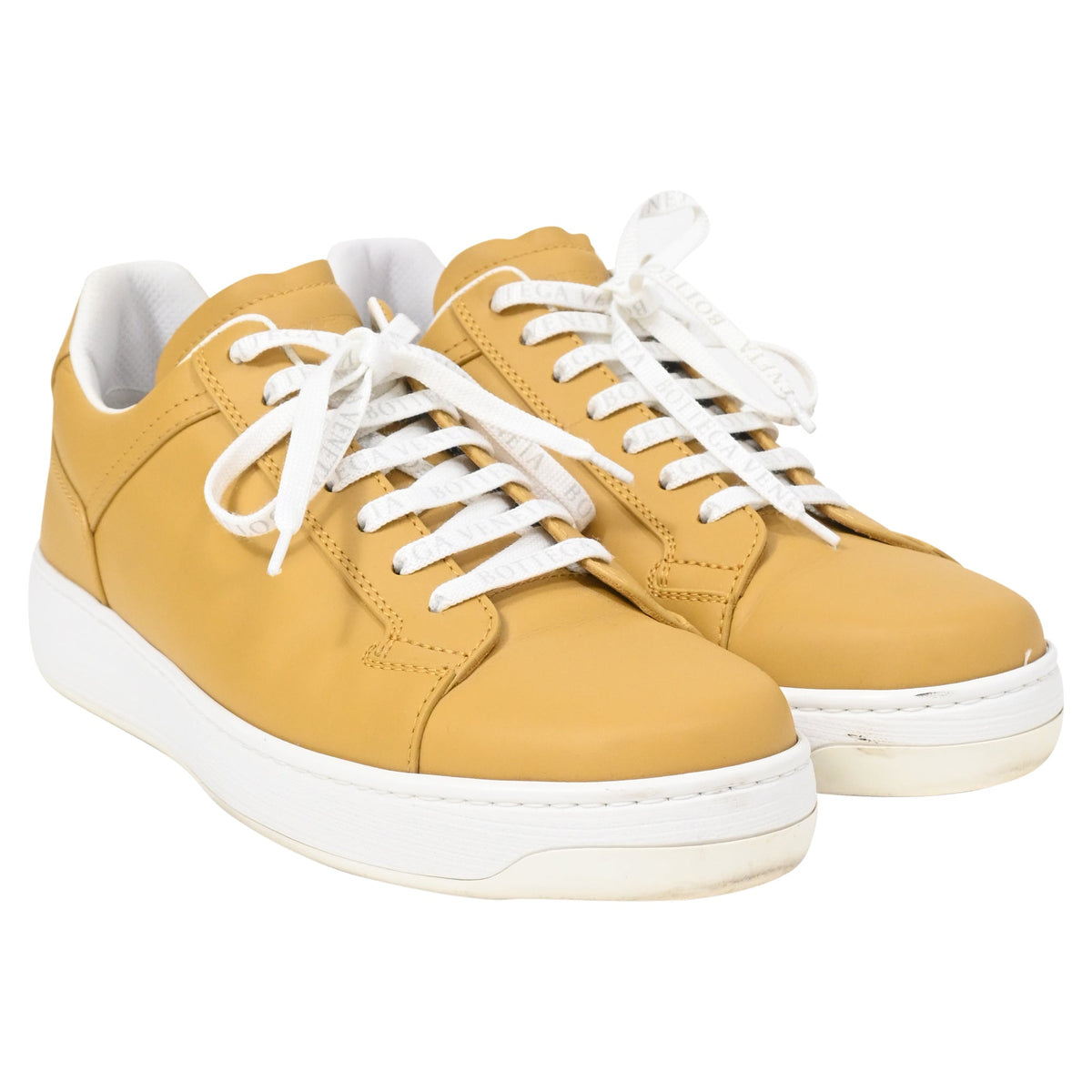 Bottega Veneta Low-Top Sneakers in Yellow Leather