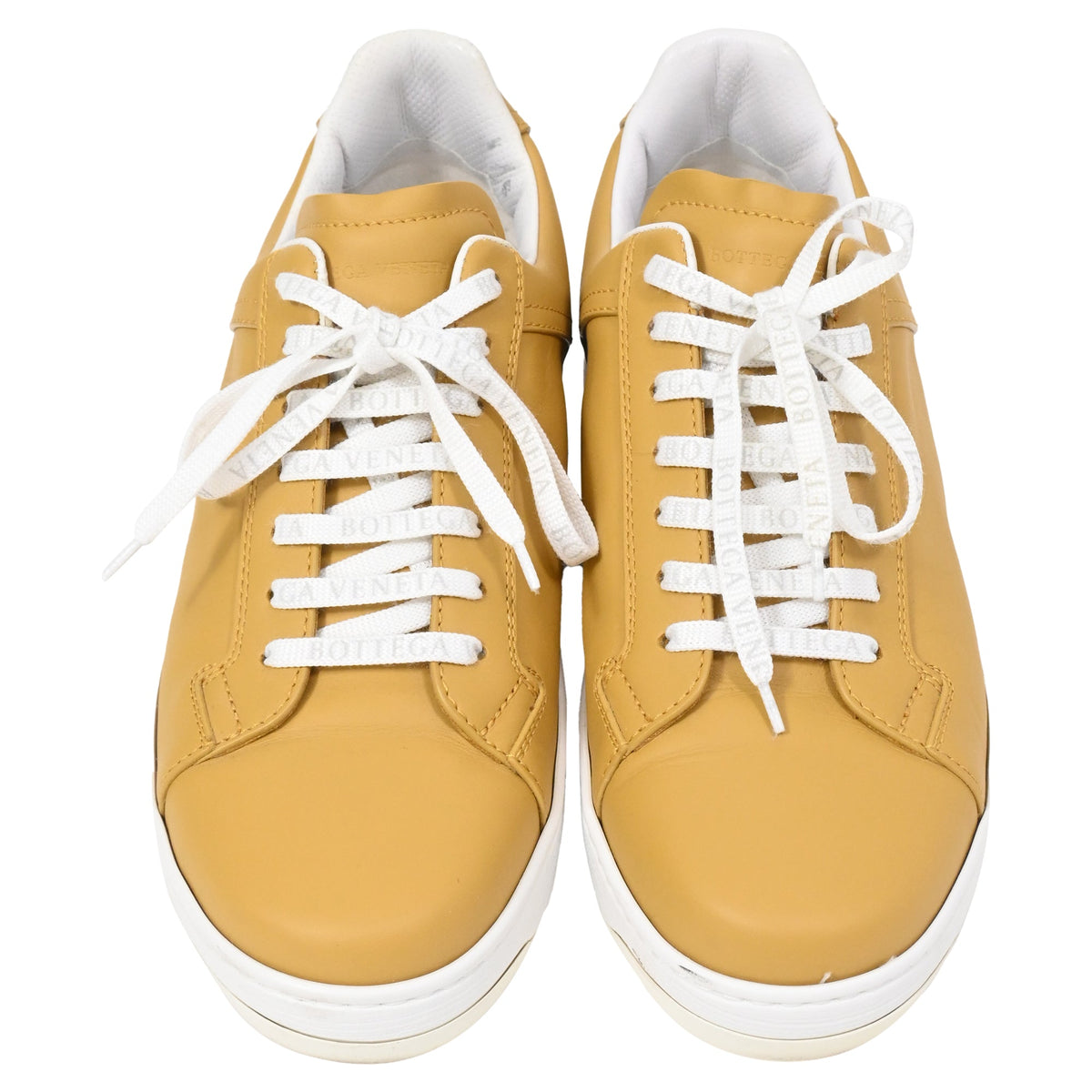 Bottega Veneta Low-Top Sneakers in Yellow Leather
