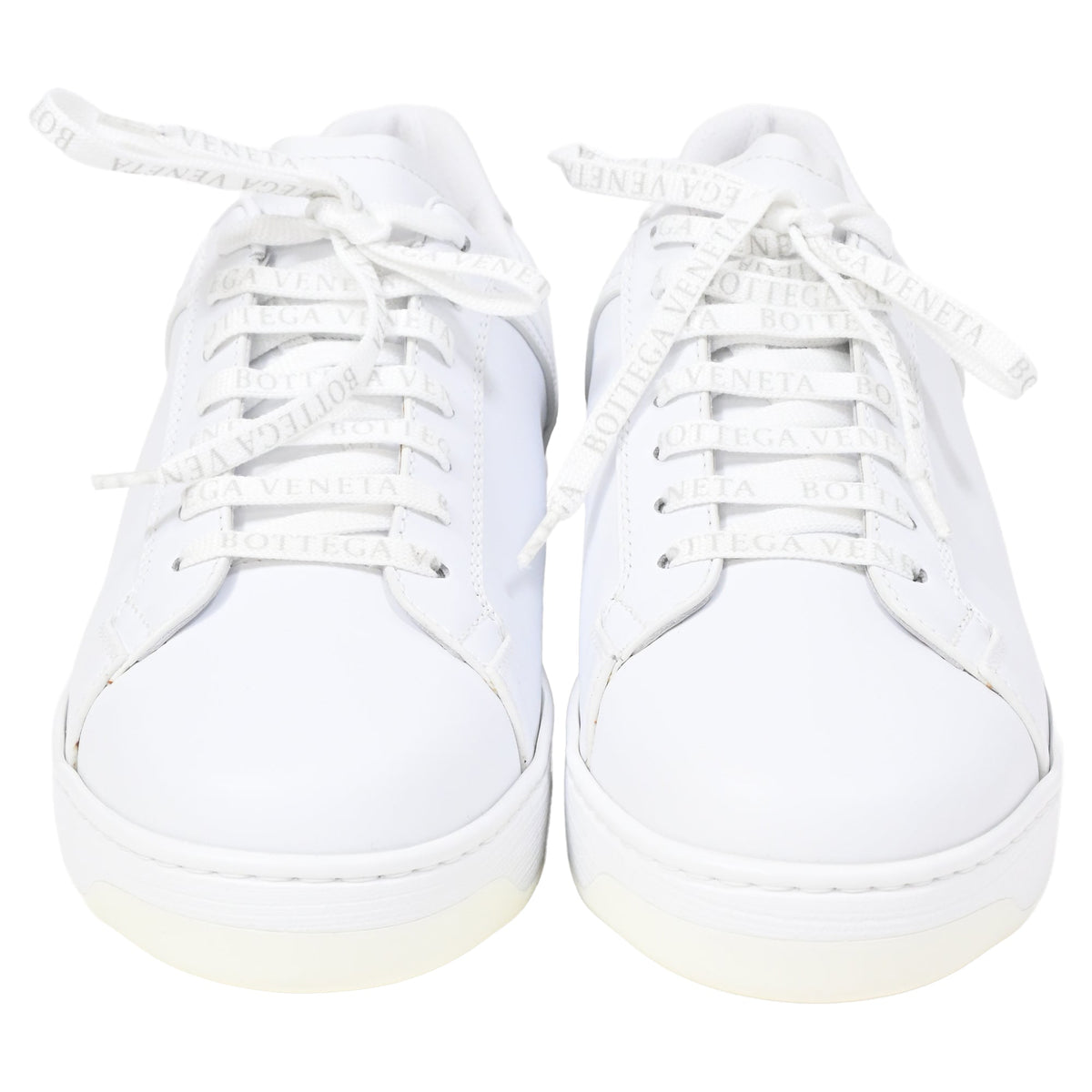 Bottega Veneta Low-Top Sneakers in White Leather