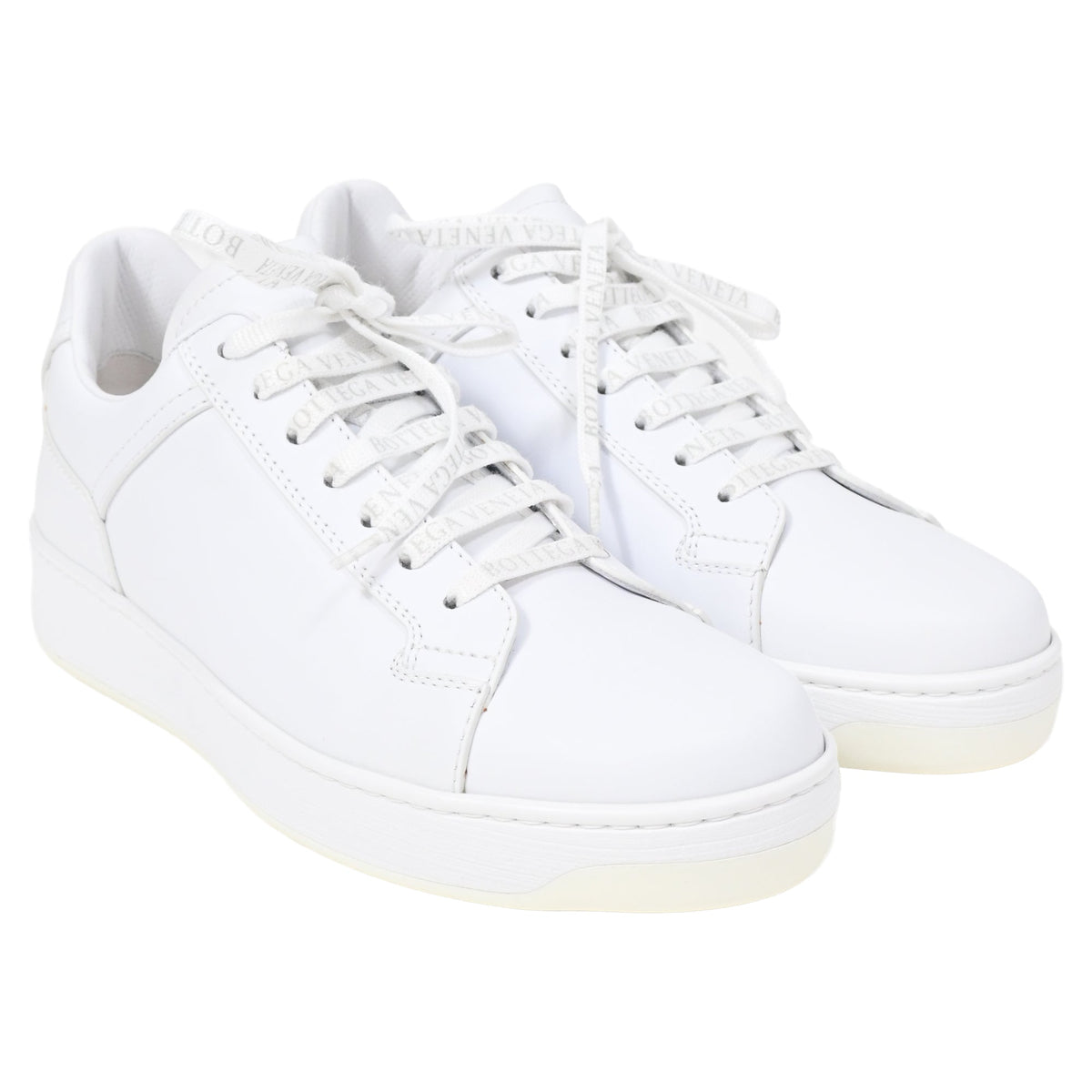 Bottega Veneta Low-Top Sneakers in White Leather