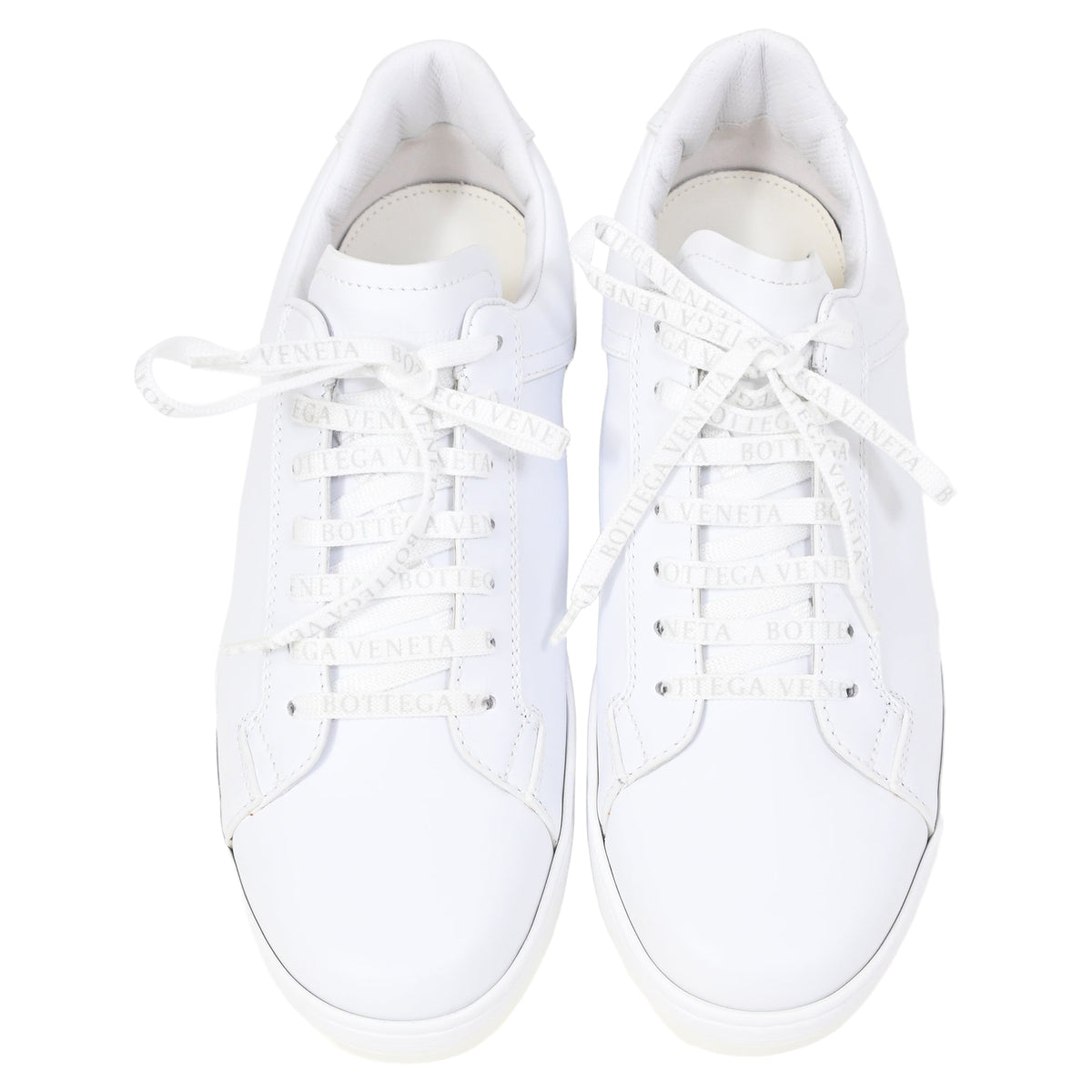 Bottega Veneta Low-Top Sneakers in White Leather