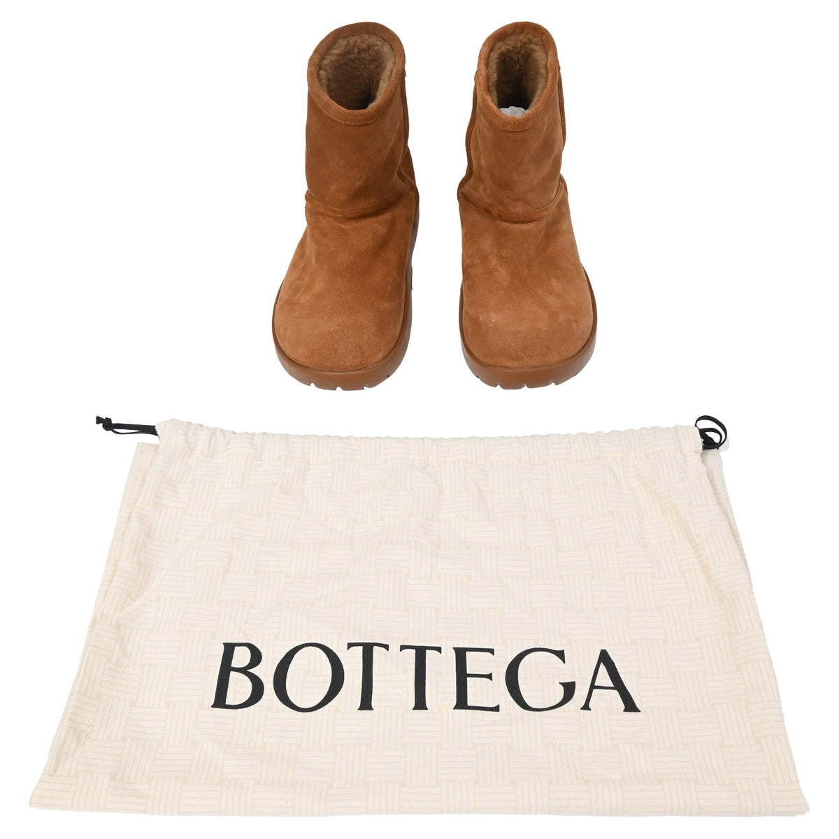 Bottega Veneta Snap Ankle Boots in Brown Suede