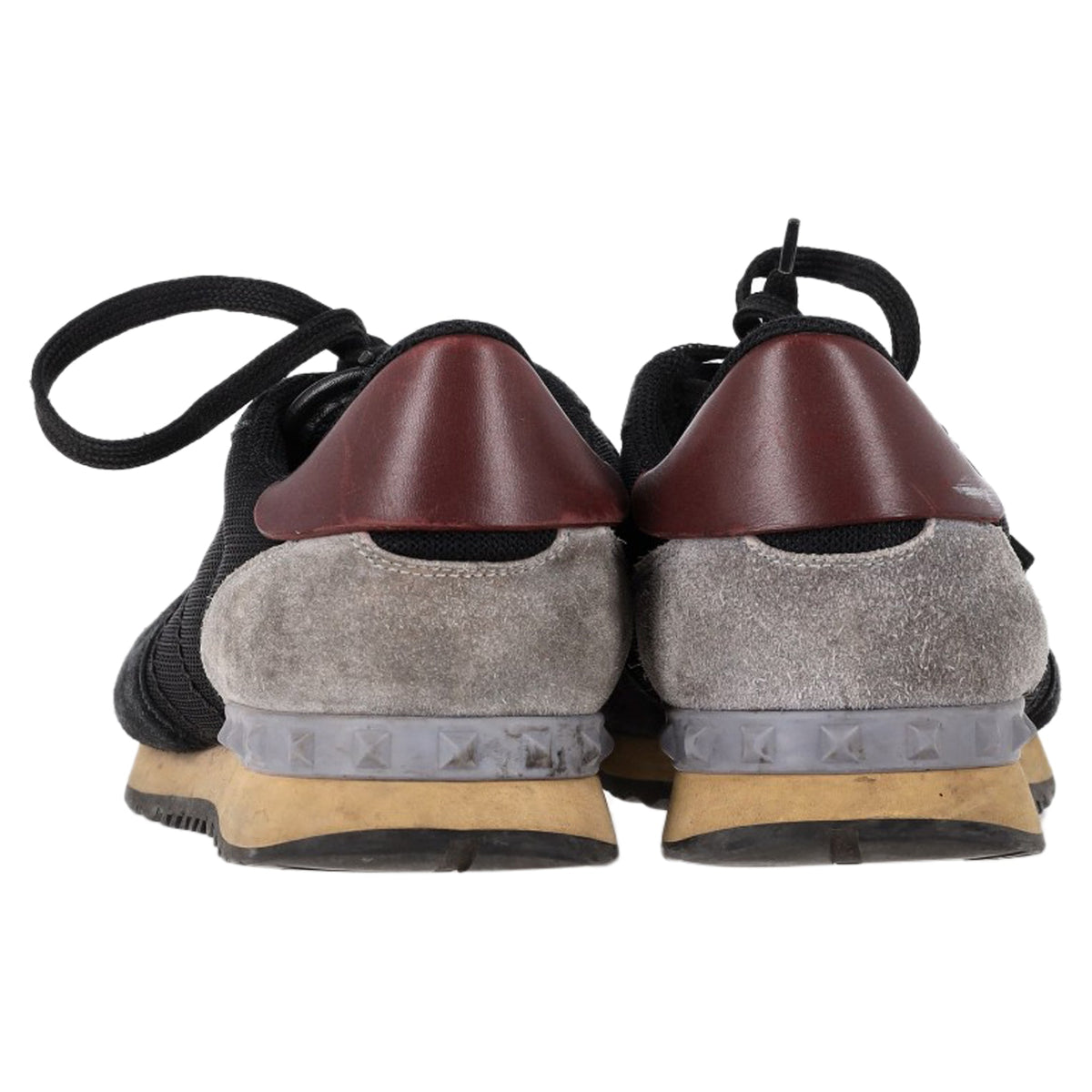 Valentino Garavani Rockrunner Sneakers in Black Mixed Media
