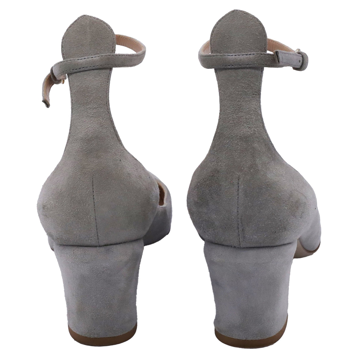 Valentino Garavani Tan-Go Mary Jane Pumps in Grey Suede