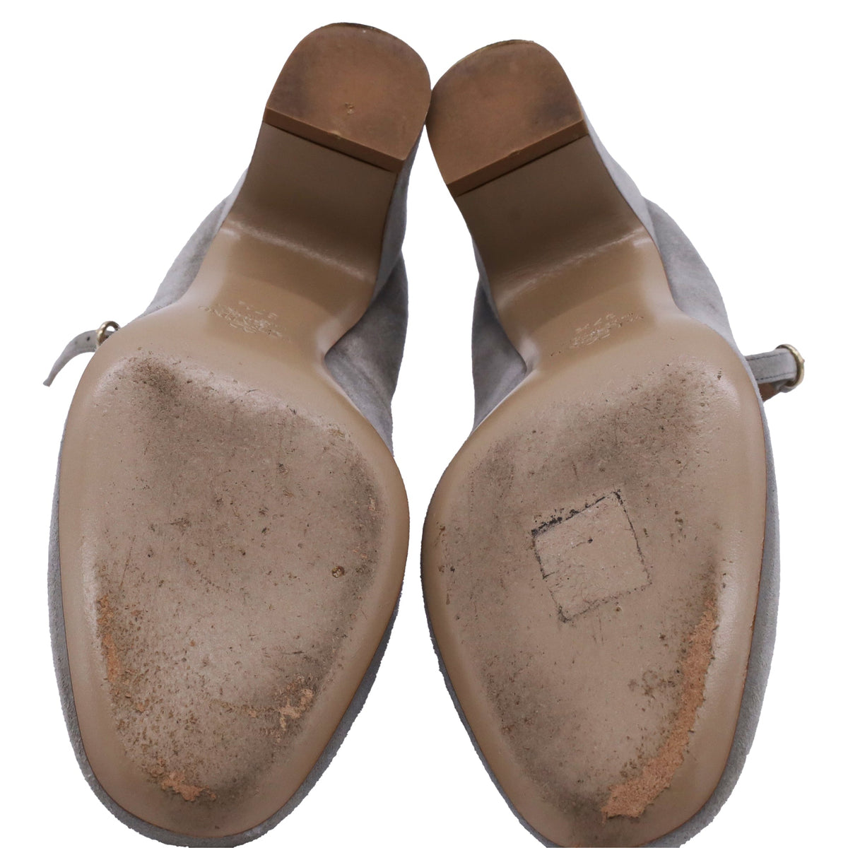 Valentino Garavani Tan-Go Mary Jane Pumps in Grey Suede
