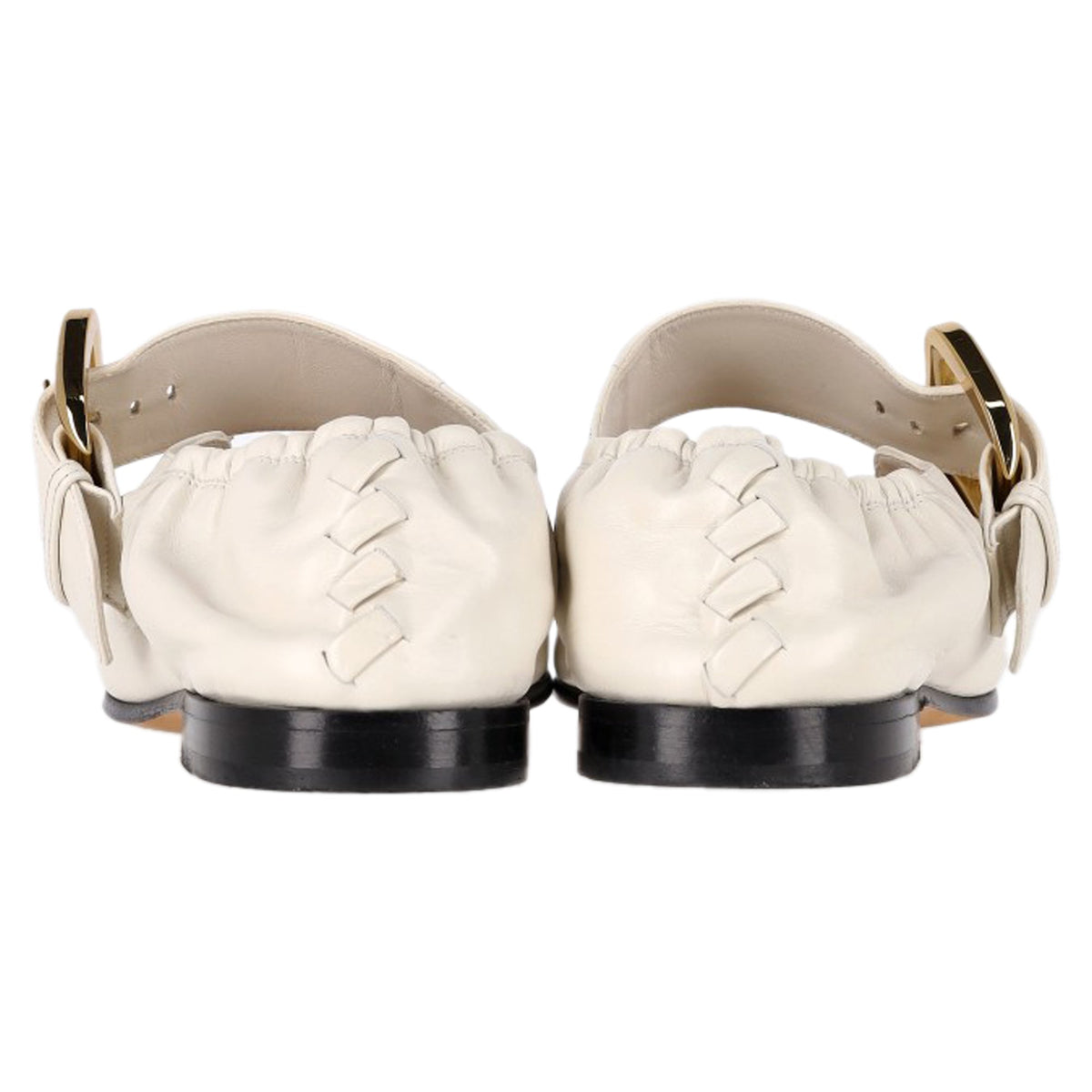 Bottega Veneta Astaire Mary-Jane Ballerina in Cream Leather