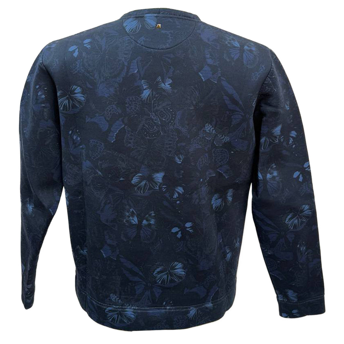 Valentino Neoprene Butterfly Sweatshirt in Navy Blue Cotton