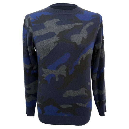 Valentino Garavani Camouflage Jumper in Multicolor Wool