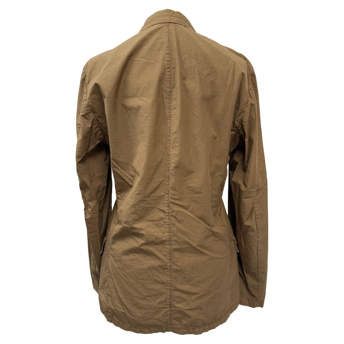 Bottega Veneta Single-Breasted Detailed Stitch Blazer in Brown Cotton