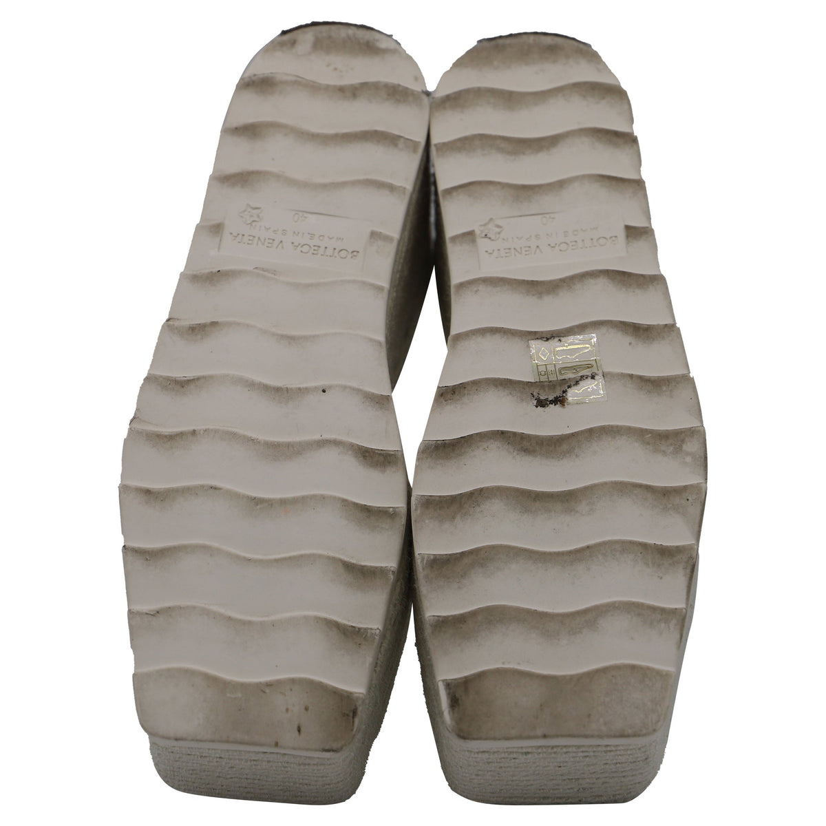 Bottega Veneta Stretch Lace-Up Wedge Espadrilles in White Leather