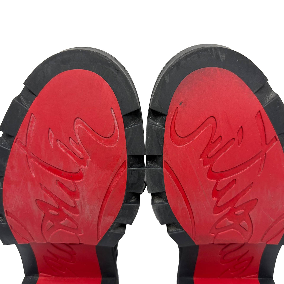 Christian Louboutin College Derby Shoes in Black Calf Leather